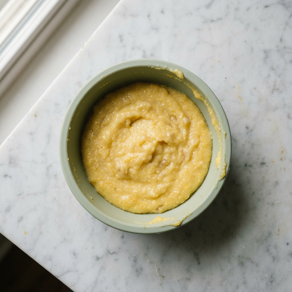 Polenta-Brei mit Banane