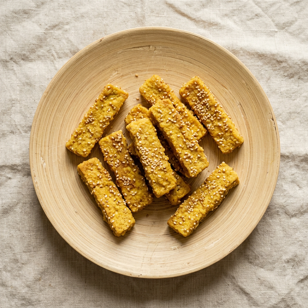 Tofu-Sticks mit Sesam
