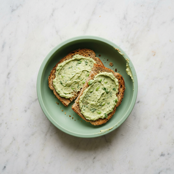 Edamame-Frischkäse-Toast