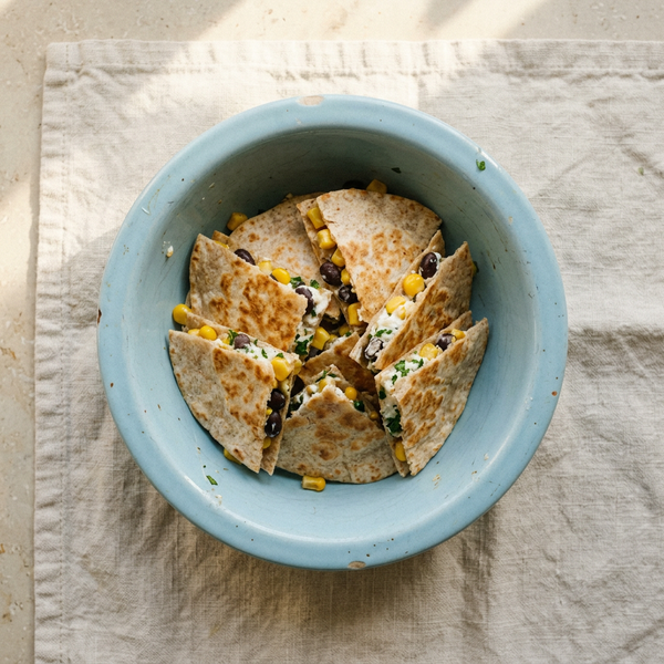 Mais-Frischkäse-Quesadilla mit Schwarzen Bohnen