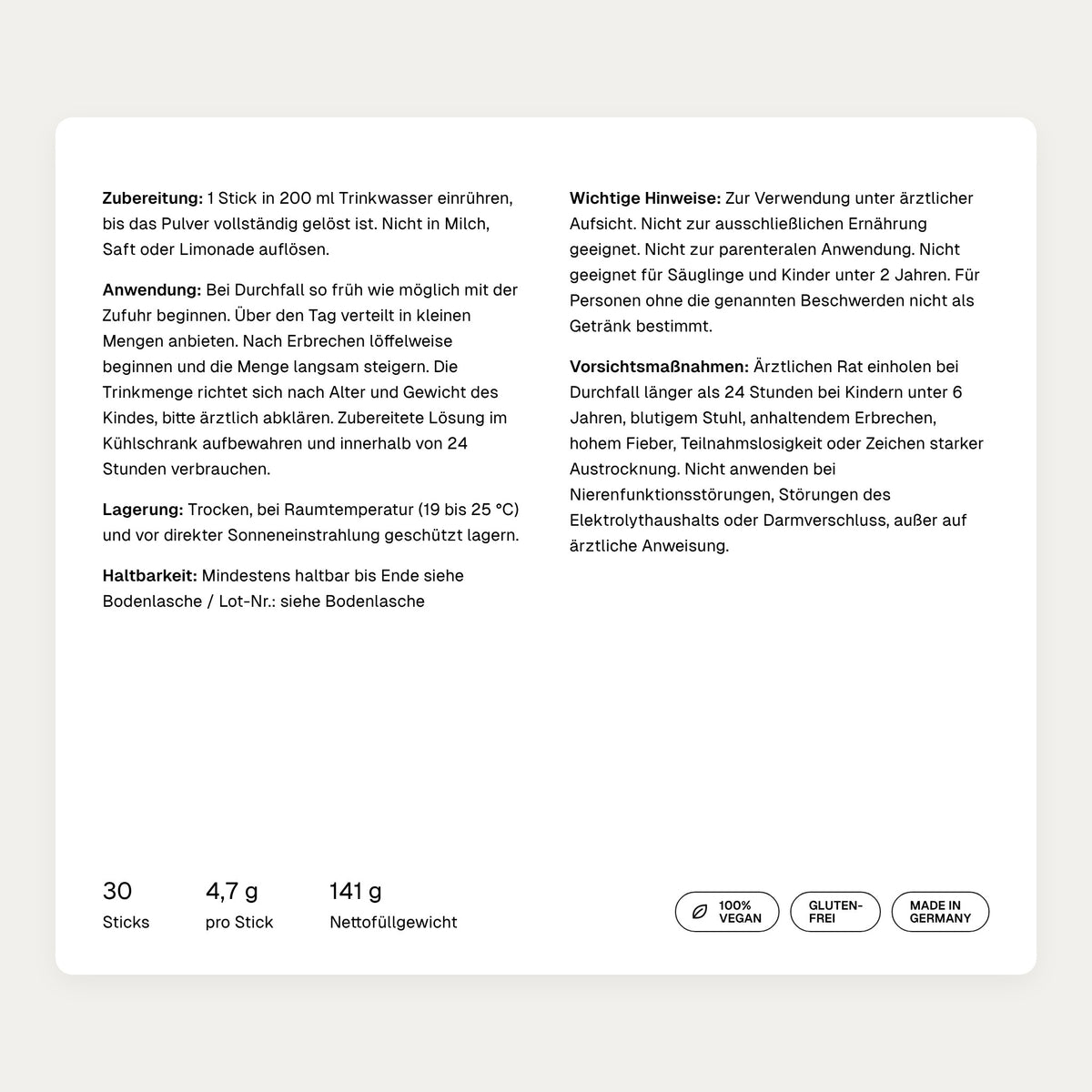 Elektrolyte für Kinder
