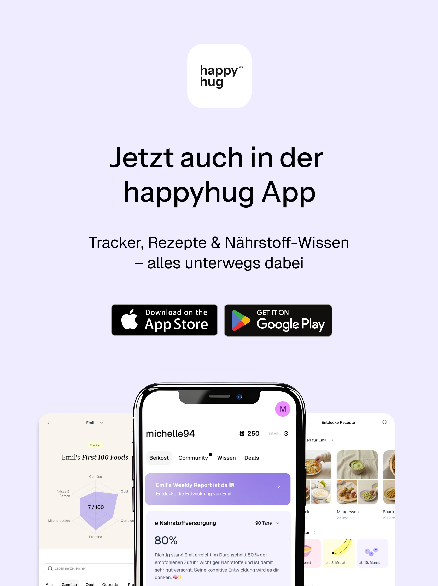 Jetzt auch in der happyhug App